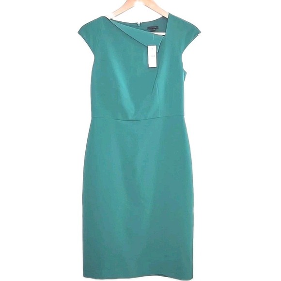 Ann Taylor Womens 0T Sleeveless Dress Kelly Green Corpcore Classic Minimalist - Picture 1 of 9